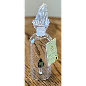 Gourmet Kitchen Glass Avocad Oil & Vinegar Easy Pour Dispenser 14.5 Oz. NWT